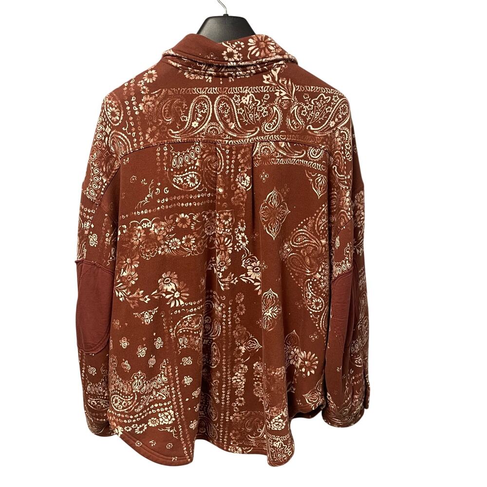 Free People West Coast Bandana Print Ruby Jacket in Copper Combo Womens Medium - Picture 5 of 6